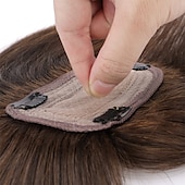 economico Pezzi di capelli umani e toupet-scelte 120% densità base di seta parrucchino superiore 100% estensioni dei capelli umani clip in su capelli topper per le donne parte superiore dei capelli fatta a mano parte centrale con perdita di