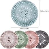 abordables brosse de toilette-Attrape-cheveux 5pcs, bouchon de cheveux en silicone durable, couvercles de drain de douche, facile à installer et à nettoyer, convient pour la baignoire et la cuisine de la salle de bain
