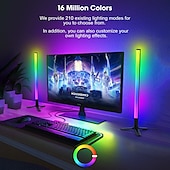 Недорогие Умный ночной свет-Смарт-светодиодная лампа LED Бар RGB Подъёмная ритмическая ночная лампа Музыка Bluetooth APP Пульт управления прикроватным настольным компьютерным игровым телевизионным атмосферным светом Shustar