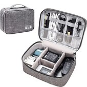 cheap Organization &amp; Storage-Electronics Organizer, Travel Universal Cable Organizer Bag, Waterproof Electronics Accessories Storage Cases, Storage Organizer For Cable, Charger, Phone, USB, SD Card, Hard Drives, Power Bank, Cords