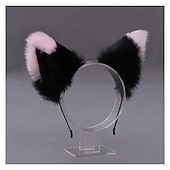 お買い得  ヘアスタイリングアクセサリー-キツネクリップ 猫耳 オオカミの足跡 コスプレ衣装 ハロウィン ファンシーパーティーコスチュームアクセサリー かわいいロリータぬいぐるみ kc キツネの耳の頭飾り 動物の耳のアクセサリー 猫耳カチューシャ