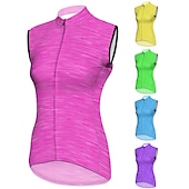 economico Maglie da donna-Per donna Gilet da ciclismo Maglia da Ciclismo Grafico Sfumatura Senza Maniche Bicicletta Gilet / Panciotto Maglia Top con 3 tasche posteriori Mountain Bike MTB Ciclismo su strada Asciugatura Rapida