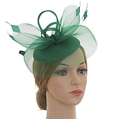 levne Fascinátory-fascinátory kentucky derby klobouk pokrývka hlavy organza polyester / polyamid fedora klobouk poddajný klobouk závojový klobouk čajový večírek dostih dámy den vintage styl vintage elegantní s