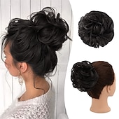 economico Chignon-pezzo di capelli chignon disordinato rswete instant rose bun capelli scrunchie posticci per le donne pezzi di capelli ricci ondulati chignon coda di cavallo estensioni dei capelli updo parrucchino