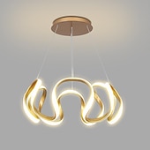 billige Sirkeldesign-led pendellys 50cm 1-lys ring sirkeldesign dimbar aluminiumslakkert finish luksuriøs moderne stil spisestue soverom pendellamper 110-240v kun dimmes med fjernkontroll