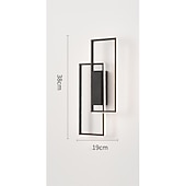 お買い得  LEDウォールライト-lightinthebox LED ウォールライト屋内黒長方形ダブルライト壁掛けライト現代の LED 金属壁照明寝室のダイニングルームのベッドサイドランプリビングルーム