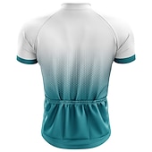 cheap Men's Clothing Sets-Men's Cycling Jersey with Bib Shorts Short Sleeve Mountain Bike MTB Road Bike Cycling Summer Blue White Yellow Geometric Dot Bike 3D Pad Quick Dry Back Pocket Moisture Wicking Breathable Spandex