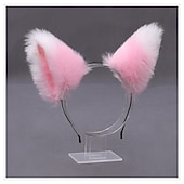お買い得  ヘアスタイリングアクセサリー-キツネクリップ 猫耳 オオカミの足跡 コスプレ衣装 ハロウィン ファンシーパーティーコスチュームアクセサリー かわいいロリータぬいぐるみ kc キツネの耳の頭飾り 動物の耳のアクセサリー 猫耳カチューシャ