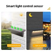 halpa Ulkotilojen seinävalaisimet-2kpl aurinkoseinävalaisin ulkokäyttöön ip65 vedenpitävä 5led älykäs valonohjausanturi huvila puutarha parveke porraskoristelu valaistus aurinkovoimalamput