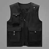 economico Gilet-Per uomo Gilet da pesca Gilet / gilet da escursionismo Gilet / Gilet Superiore Esterno Portatile Ultra leggero (UL) Traspirante Leggero Grigio beige Nero Giallo Caccia Pesca Spiaggia
