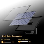 economico Applique per esterni-applique da parete di sicurezza solare esterna 106led con sensore di movimento telecomando ip65 impermeabile 120 angolo di illuminazione applique da parete di sicurezza solare