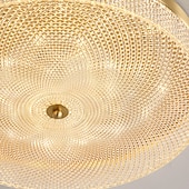 abordables Diseño de Anillo y Redondo-Luz de techo led regulable 35cm diseño circular luces de techo de cobre para sala de estar 110-240v