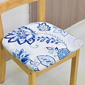 baratos Capa para Cadeira de Jantar-capa de cadeira de jantar capa elástica para cadeira boho capa de assento removível lavável protetor de cadeira capas de almofada para jantar, escritório