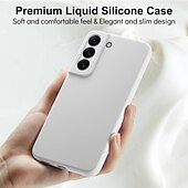 お買い得  サムスン用ケース-Samsung Galaxy S24 S23 S22 S21 S20 Plus Ultra S9 Plus A12 A32 A52 A13 S25 Ultra用電話ケース リキッドシリコンケース スリム 耐キズ ソフトエッジ ソリッドカラードシリカゲル