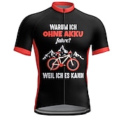 billiga Tröjor för män-Herr Cykeltröja Grafisk Bokstav &amp; Nummer Rolig Kortärmad Cykel Tröja Överdelar med 3 bakfickor Bergscykling Vägcykling Snabb tork Reflexremsa Bakficka Fuktabsorberande sporter Gul Röd Blå Kläder