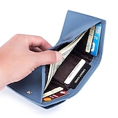 preiswerte Kartenhalter und Etuis-Echte Leder Damen Geldbörsen und Taschen Mode kleine Brieftasche mit mini Münzfach RFID-blockierende Geldbörse