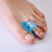 ieftine Îngrijire personală și sănătate-1 pereche albastru gel siliconic moale separator deget de la picioare hallux valgus distanțiere pentru bunion corector pentru degetul mare instrument de îngrijire a picioarelor