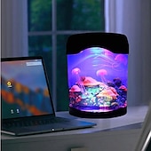 ieftine Lumini decorative-meduză rezervor lumina marină înot lumină de dispoziție led acvariu colorat lumini de noapte lampă pentru copii lumini decorative