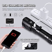 halpa Tasku-, kynä- yms. valot-led taskulamppu ulkokäyttöön erittäin kirkas xhp160 tehokas xhp99 vedenpitävä taskulamppu usb ladattava 18650 lyhty kannettava zoom retkeilyvalo