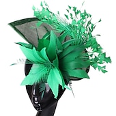halpa Juhlahatut-fascinators sinamay Häät Teekutsut Kentucky Derby Hevoskilpailu Naisten päivä Vintage Muoti Käsintehty Kanssa Sulilla Päähine Päähineet