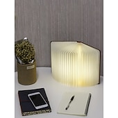 Χαμηλού Κόστους Διακοσμητικά φώτα-led κομοδίνο φωτιστικό αναδιπλούμενο βιβλίο νύχτας επαναφορτιζόμενο μαγνητικό ράφι κομοδίνου ή τραπεζάκι σαλονιού παιδικό χριστουγεννιάτικο δώρο