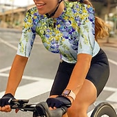 cheap Women&#039;s Jerseys-Women&#039;s Cycling Jersey Short Sleeve Bike Jersey Top with 3 Rear Pockets Mountain Bike MTB Road Bike Cycling Breathable Quick Dry Moisture Wicking Reflective Strips Yellow Pink Red Graphic Floral