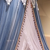 cheap Bed Canopies &amp; Drapes-Indoor Mosquito Net Bed Canopy Mosquito Net with Top Easy Installation Suitable for Couples Family, Romantic Atmosphere in Summer Encryption Thickening Version