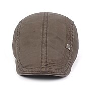 cheap Men&#039;s Hats-Men&#039;s Flat Cap Black Navy Blue Cotton Fashion Streetwear Stylish 1920s Fashion Outdoor Daily Going out Letter Warm