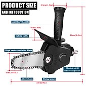 cheap Drill Bit Set-6&quot; Mini Chainsaw Adapter Electric Drill Converter Into Electric Chain Saw Pruning Saw