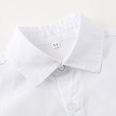 voordelige Jongens formeel pak-4-delig Peuter Jongens Shirt &amp; broek Kleding Effen Kleur Lange mouw Katoen Set School Modieus Aanbiddelijk Lente Herfst 3-7 jaar blauw Grijs Licht Blauw