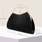 abordables Pochettes et sacs à main de soirée-sac à main de soirée élégant en or pour femme – sac à main métallique plissé avec poignée en strass pour femme, mariage, fête et événements officiels