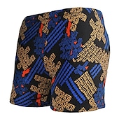 voordelige heren boxer zwembroek-Voor heren Badpak Lange zwembroeken Zwemshorts Boardshorts Zomer korte broeken Afdrukken Haai Brief 3D Ademend Sneldrogend Feestdagen Zwembad Sexy Rekken 1 5 Lage Taille Rekbaar