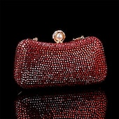 olcso Retikülök és estélyi táskák-női többszínű kristályos estélyi clutch – luxus strasszos kézitáska gyöngykapoccsal és láncpánttal gálákra, esküvőkre és hivatalos eseményekre