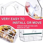 cheap Backyard Birding &amp; Wildlife-Bird Feeder for Outside - Clear Window Bird Feeders with Strong Suction Cups - Transparent Bird Feeder Window MoAunt Acrylic Bird House for Cat Window Perch