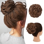 economico Chignon-pezzo di capelli chignon disordinato rswete instant rose bun capelli scrunchie posticci per le donne pezzi di capelli ricci ondulati chignon coda di cavallo estensioni dei capelli updo parrucchino