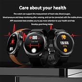 billiga Smarta klockor-iMosi E420 Smart klocka 1.39 tum Smart Klocka Blåtand EKG + PPG Temperaturövervakning Stegräknare Kompatibel med Android iOS Dam Herr Lång standby Vattentät Mediakontroll IP68 46mm klockfodral