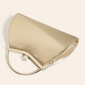 abordables Pochettes et sacs à main de soirée-sac à main de soirée élégant en or pour femme – sac à main métallique plissé avec poignée en strass pour femme, mariage, fête et événements officiels