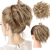 abordables Chignons-ébouriffé chignon désordonné chignon postiche extension de cheveux queue de cheval avec élastique élastique chignon queue de cheval postiche extensions de cheveux synthétiques chouchous queue de