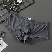 voordelige Comfortabel herenondergoed-Voor heren verpakking van 3 stuks Boxer Slip Nylon Synthetische zijde Wasbaar Comfortabel Effen Lage taille Achtergrondkleur Zwart