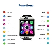 cheap Smartwatch-Q18 Smart Watch 1.54&#039;&#039; Smartwatch Fitness Running Watch with Camera and Sim Card Bluetooth Pedometer Call Sedentary Message Reminder Step Tracker Compatible with Android iOS  Hands-Free Calls Unisex