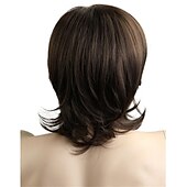 お買い得  メンズウイッグ-長いカールと部分的なフリンジの男性用ウィッグ