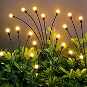economico Luci paesaggistiche-2/4 confezioni luci lucciola solari impermeabili all&#039;aperto due modalità di luce persistente e lampeggiante 6/8/10 teste bianco caldo bianco multi colore