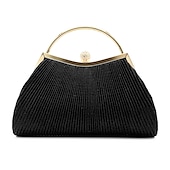 abordables Pochettes et sacs à main de soirée-sac à main de soirée élégant en or pour femme – sac à main métallique plissé avec poignée en strass pour femme, mariage, fête et événements officiels