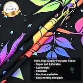 cheap Blacklight Tapestries-Blacklight Tapestry UV Reactive Glow in the Dark Glow Party Neon Tree of Life Mandala Psychedelic Trippy Misty Hanging Tapestry Wall Art Mural for Living Room Bedroom