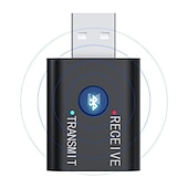 Недорогие Кабели-2 в 1 usb bluetooth 5,0 ключ-адаптер приемник передатчик стерео беспроводной аудио адаптер usb 3,5 мм для настольных ПК наушники