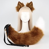 abordables Accessoires de coiffure-pince à queue de renard oreilles de chat pattes de loup gants costume de cosplay carnaval fantaisie accessoires de costume de fête