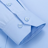 economico camicie da uomo no stiro-Per uomo Camicia Camicie Maglietta informale Camicia con bottoni Liscio Matrimonio Ufficio / Business Nero Bianco Rosa Blu marino scuro Manica lunga Collo ripiegabile Primavera estate Abbigliamento