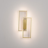 economico Lampade LED da parete-lightinthebox applique da parete a led per interni rettangolo dorato doppia luce a parete luce moderna illuminazione da parete a led in metallo per camera da letto sala da pranzo lampada da comodino