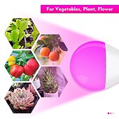 abordables Lumières intelligentes-led élèvent des ampoules 9w spectre complet 300lm b22 e26/e27 a70 18 led perles rose