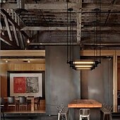economico Luci Isola cucina-lampada a sospensione a led lungo 17,5 &quot;gabbia tubolare gabbia nera o in ottone edison ciondolo barra sospesa - lampada da soffitto a filo nero illuminazione industriale